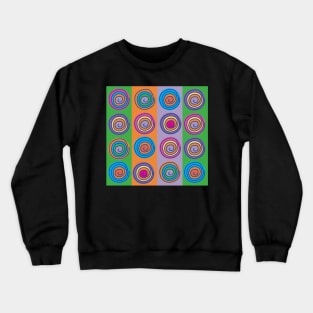 Colorful Circles in Rectangles Crewneck Sweatshirt